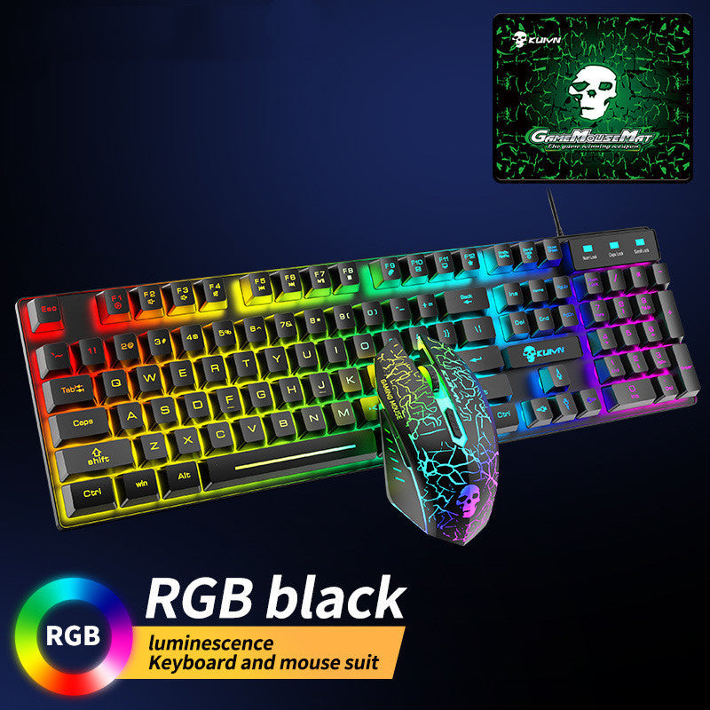 Kuiying T6RGB Leuchtende Gaming-Tastatur + Kostenloses Gaming-Maus-Set