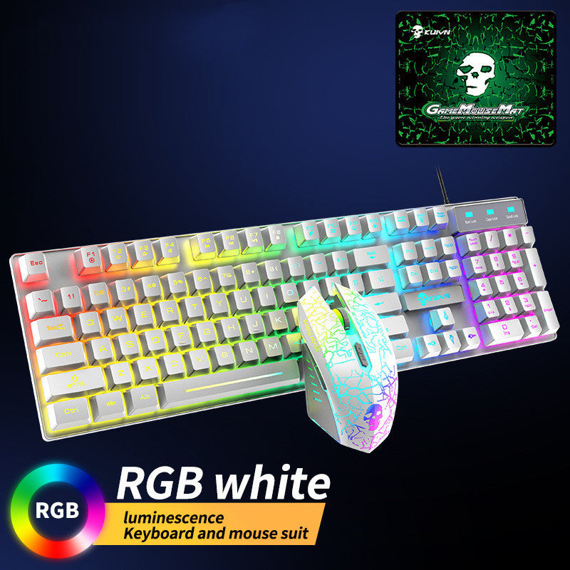 Kuiying T6RGB Leuchtende Gaming-Tastatur + Kostenloses Gaming-Maus-Set