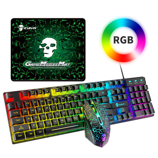 Kuiying T6RGB Leuchtende Gaming-Tastatur + Kostenloses Gaming-Maus-Set