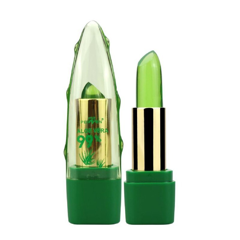 Aloe Vera Gel Color Changing Lipstick Gloss Moisturizer Anti-Drying Desalination Fine-grain Lip Balm Care