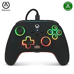 Xbox wired controller with RGB lights built in.