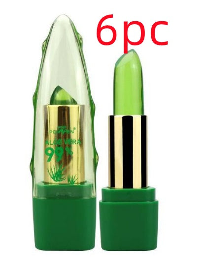 Aloe Vera Gel Color Changing Lipstick Gloss Moisturizer Anti-Drying Desalination Fine-grain Lip Balm Care